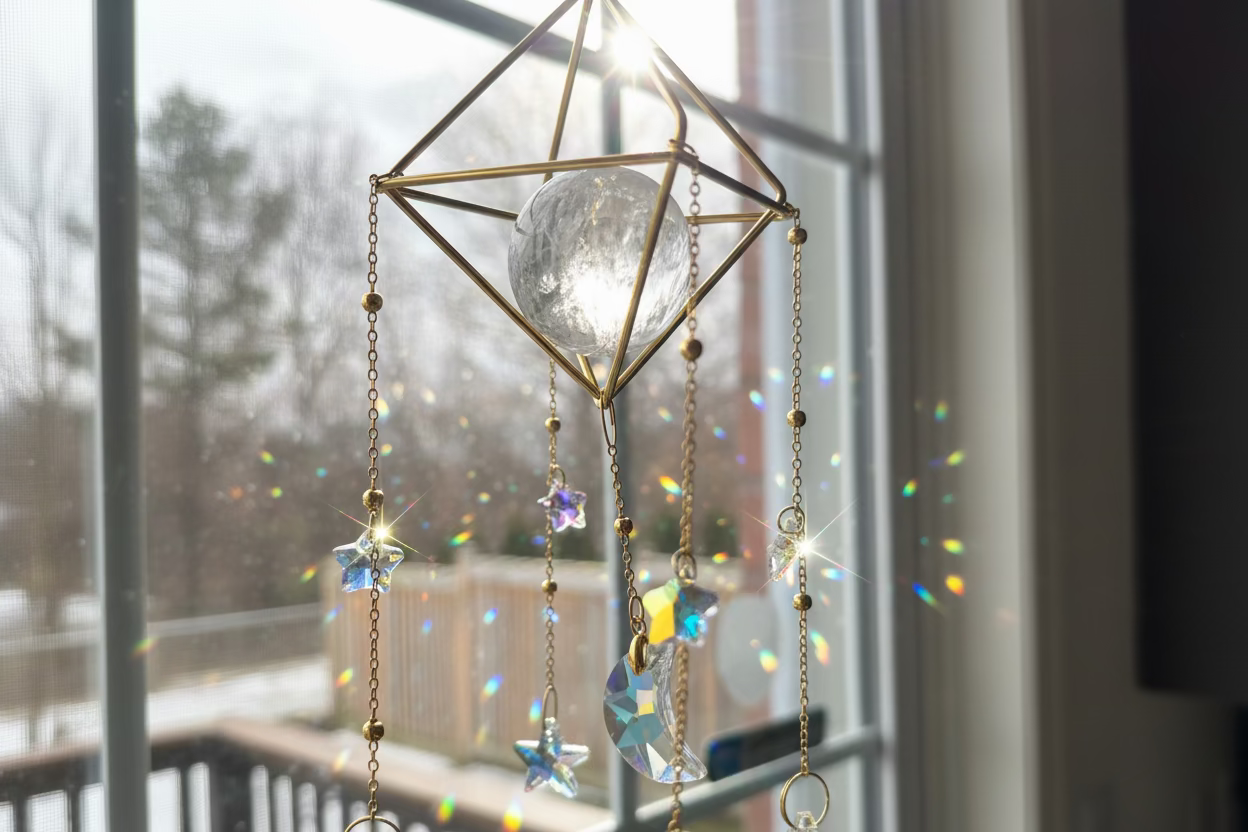 Clear Quartz Suncatcher
