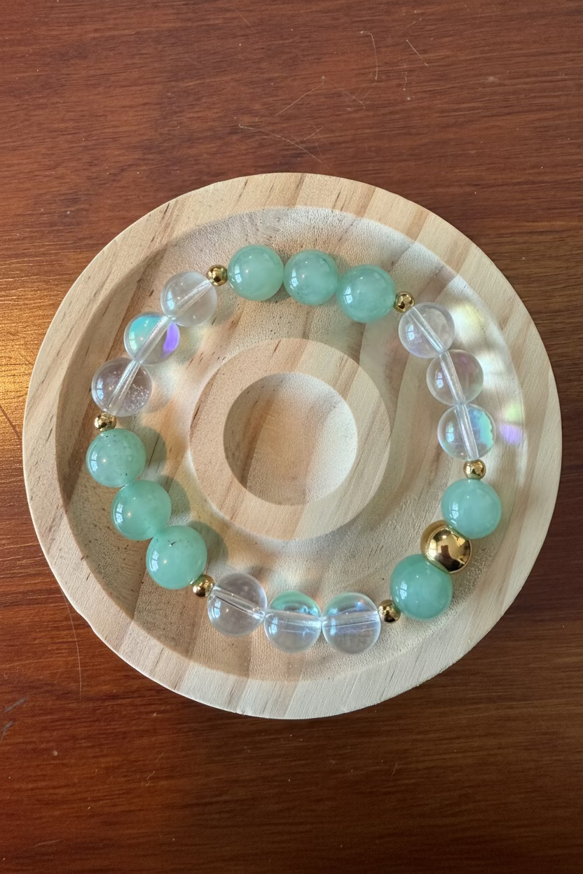 10MM Aventurine+Mermaid Glass