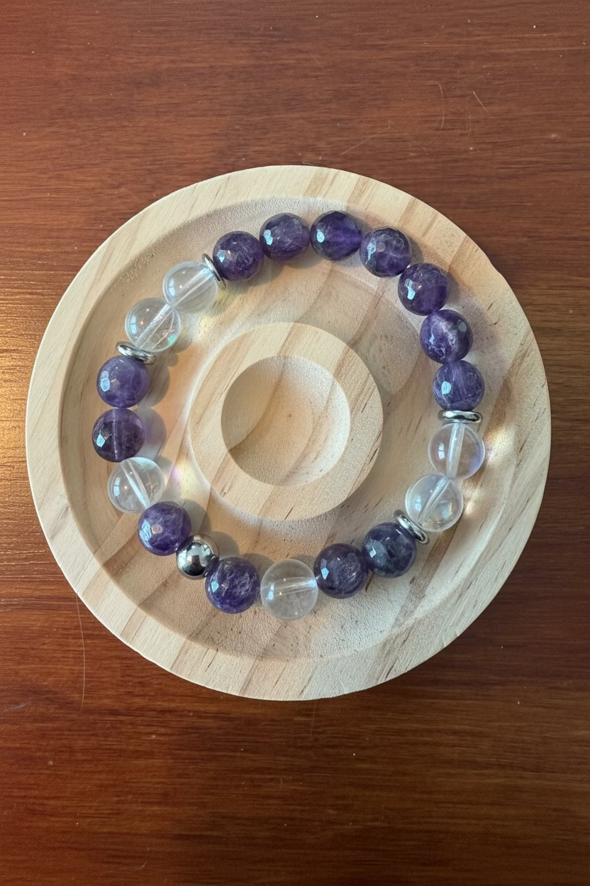 10MM AMETHYST+MERMAID GLASS