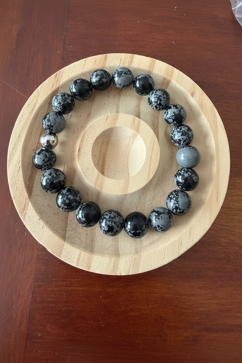 10MM Snowflake Obsidian