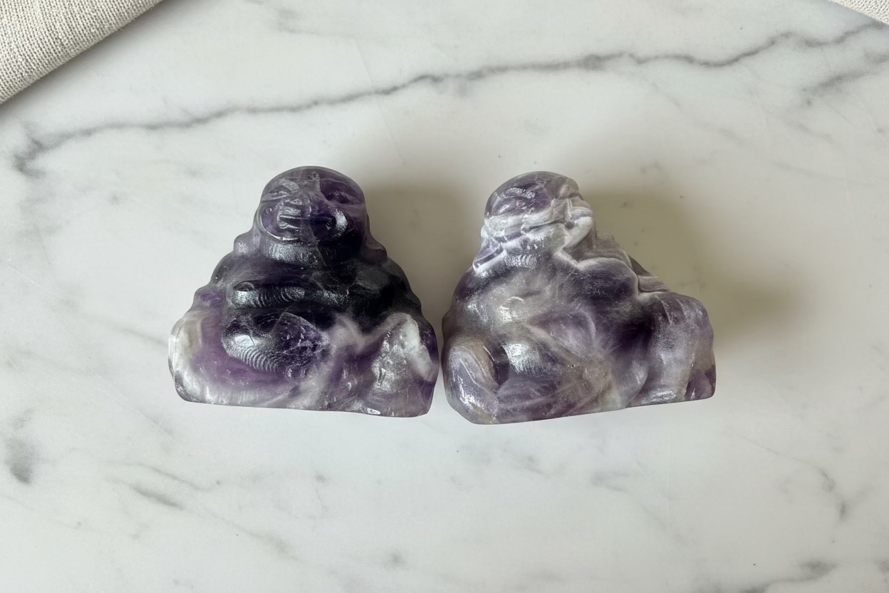 Crystal Buddha carving