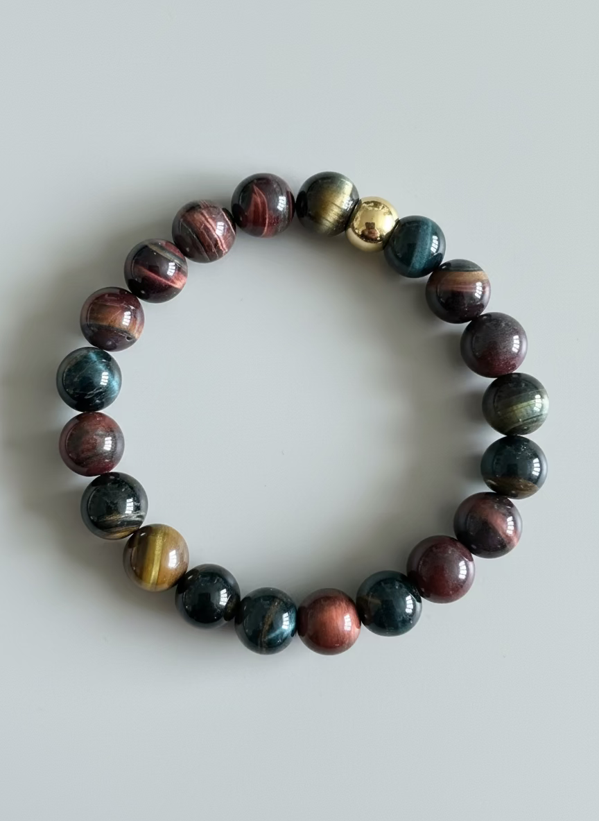10MM Multi-colour Tigers Eye Stretch Bracelet