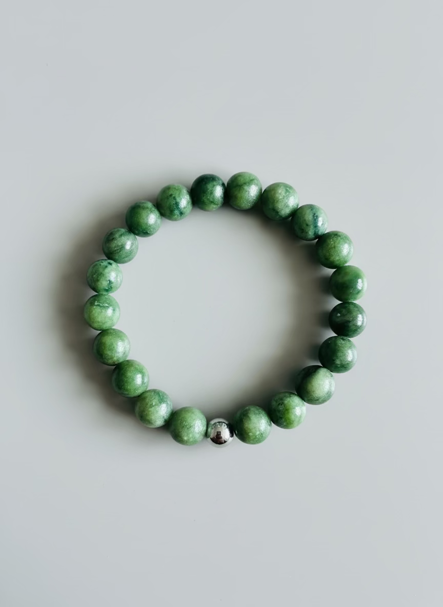 10MM Jade Gemstones Stretch Bracelet
