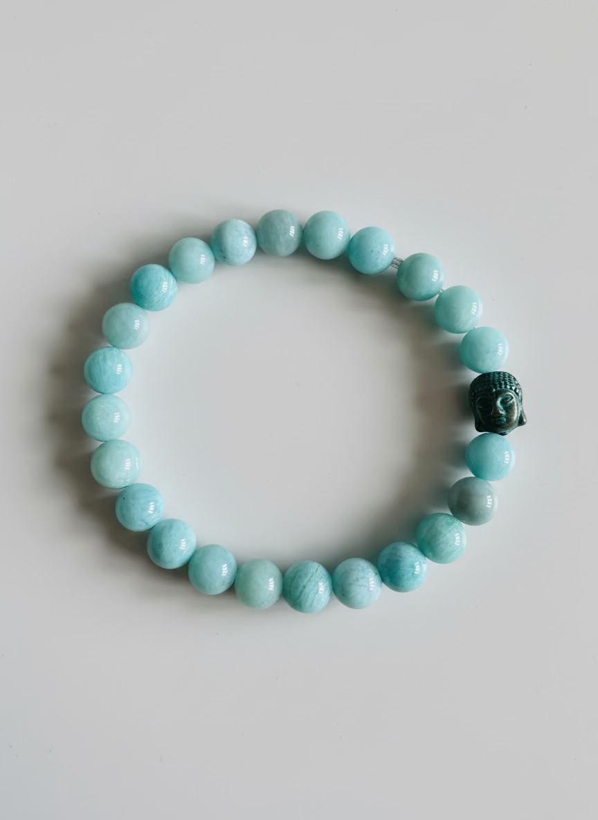 8MM Amazonite Gemstone Stretchy Bracelet