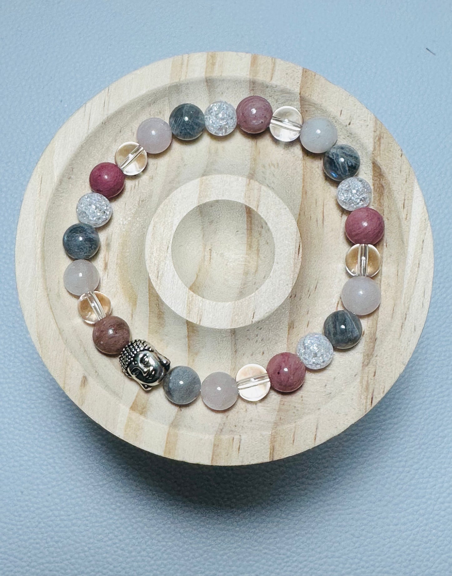 Love + Compassion 8mm Gemstones Stretch Bracelet