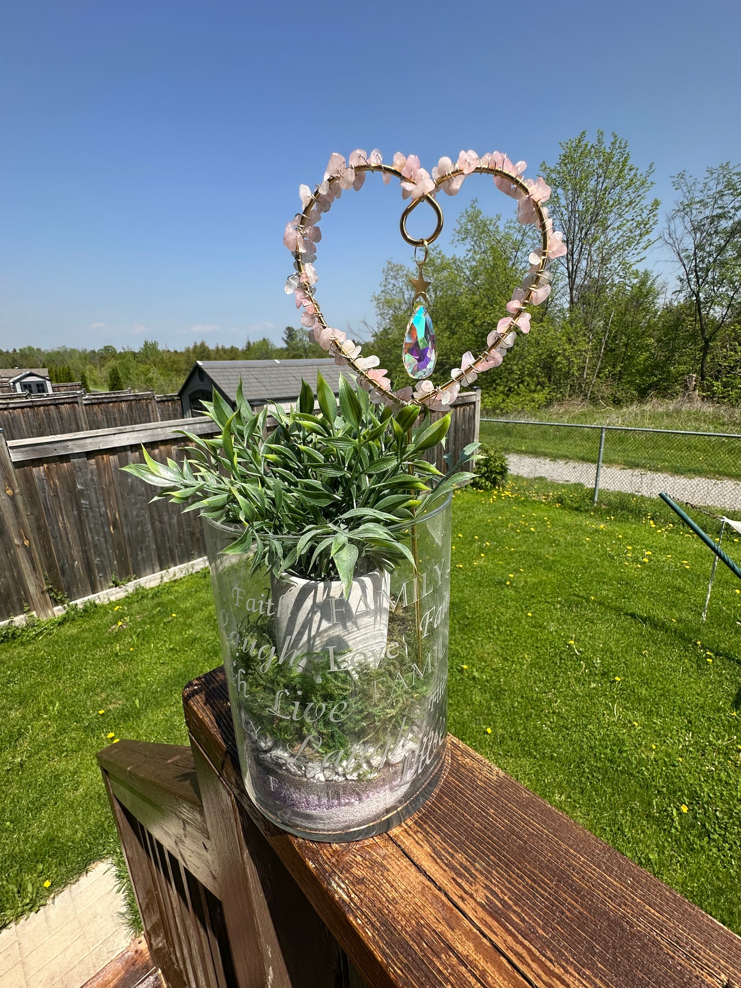 Crystal Plant Spike Suncatcher