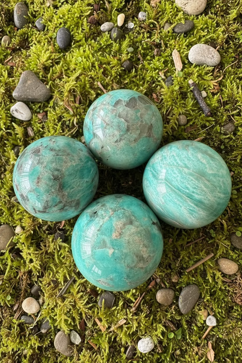 AMAZONITE WITH SMOKEY QUARTZ