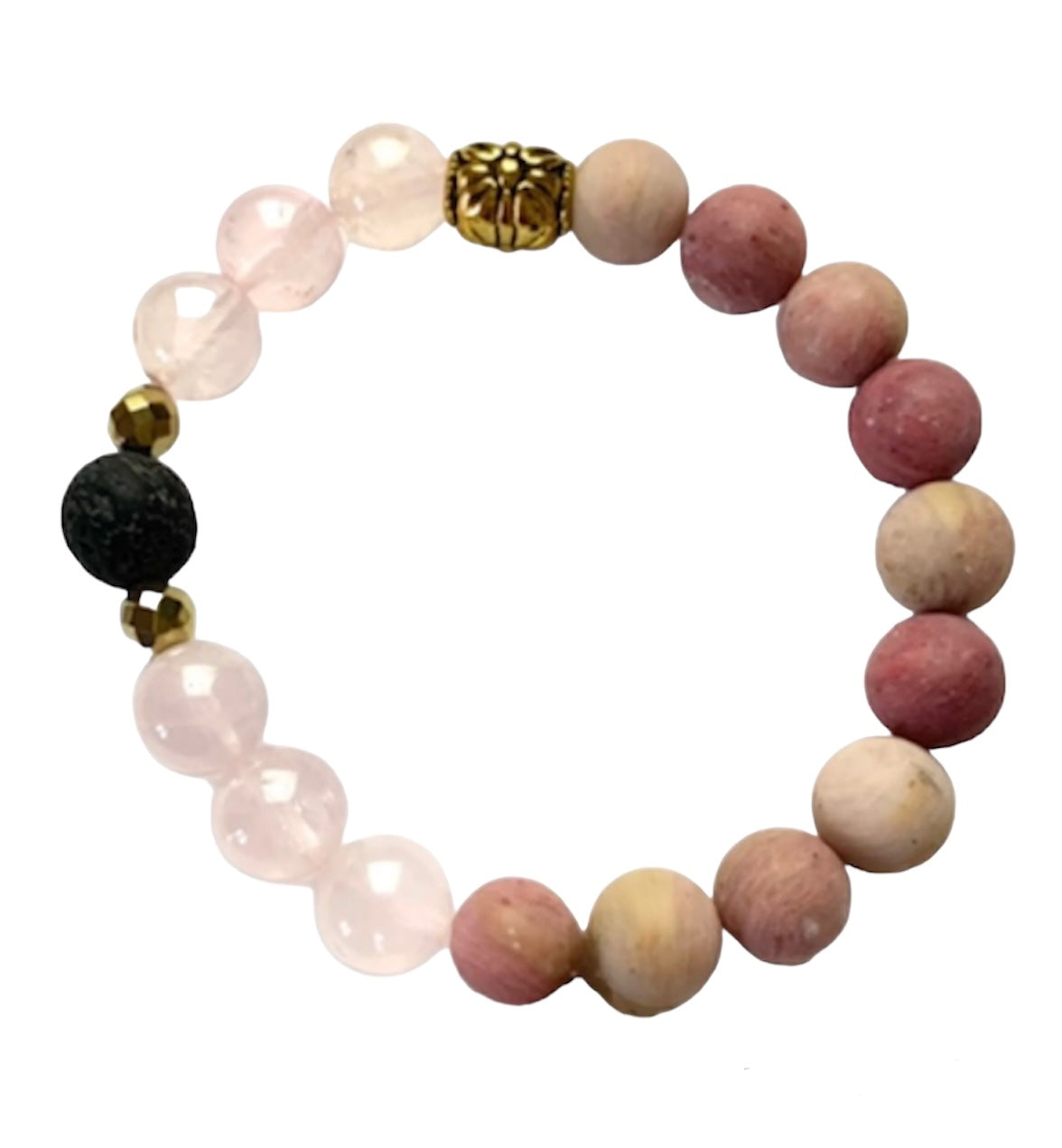 10MM Rhodonite and Rose Quartz