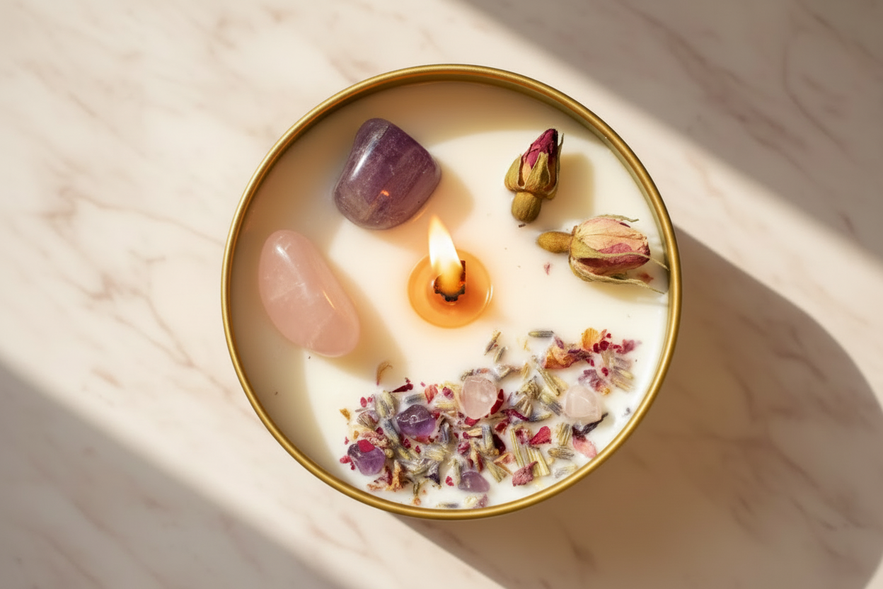 Love peace and calm soy wax candle