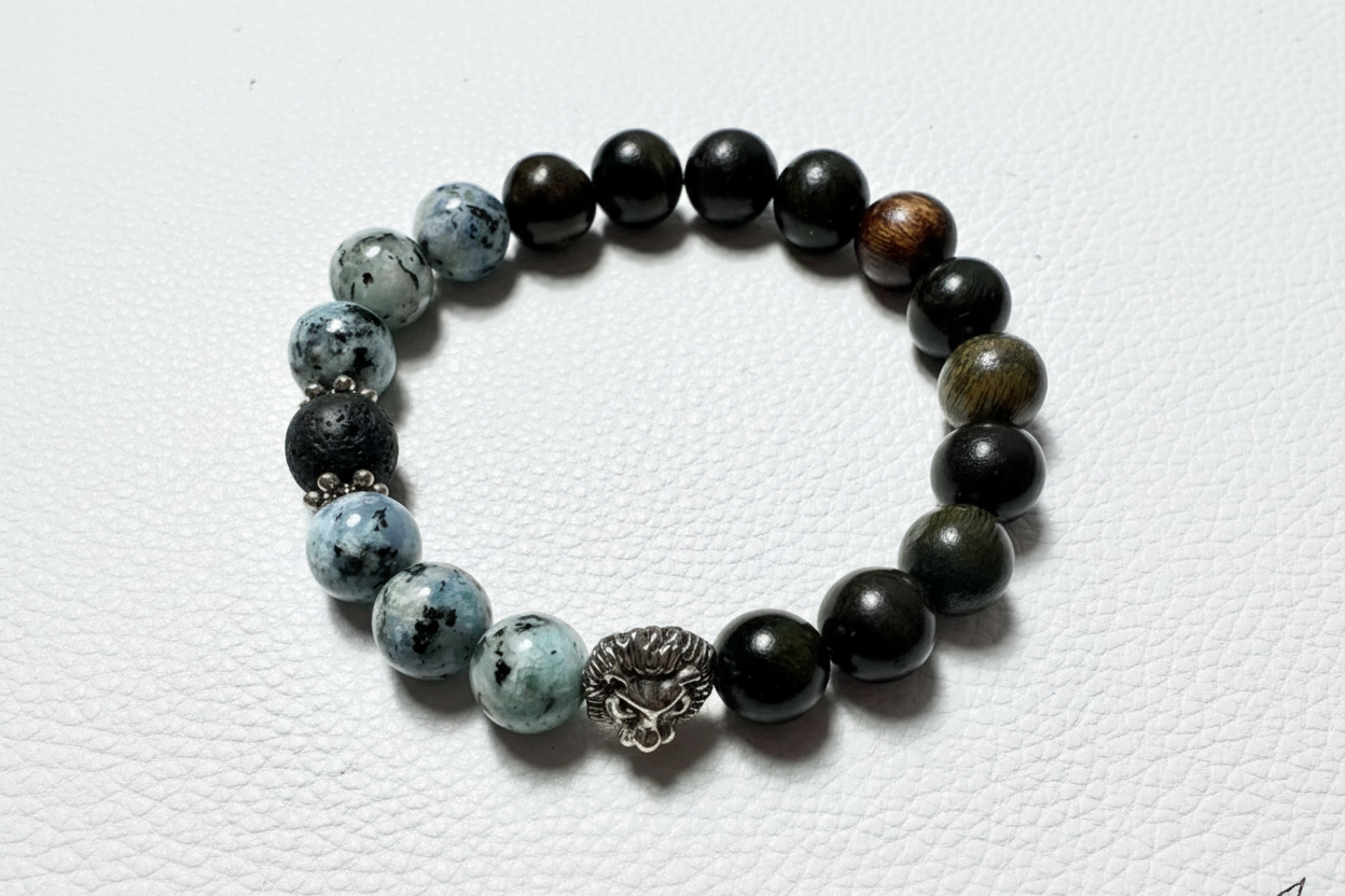 10MM Sesame Jasper and Sandalwood
