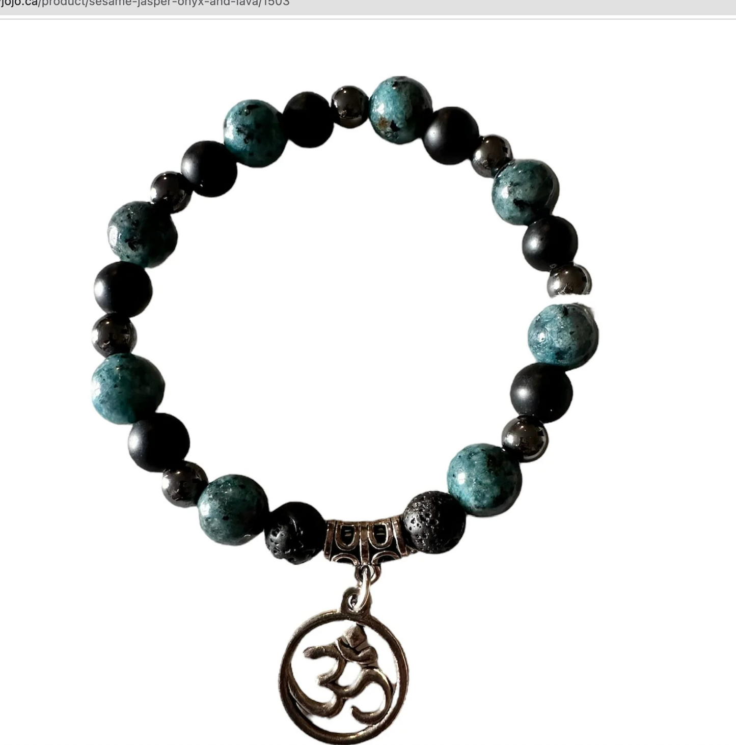 8mm Sesame Jasper, Onyx, and Lava