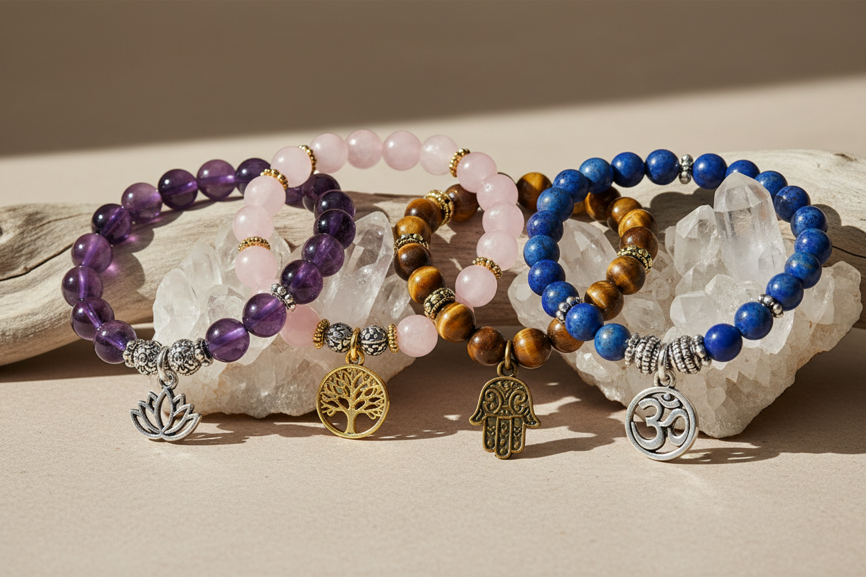 10MM INSPIRED UNIQUE GEMSTONE BRACELETS