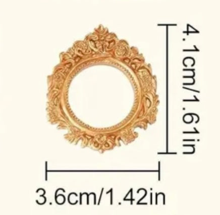 Vintage Mini Golden Frames, Small Antique Resin Golden Picture Frames