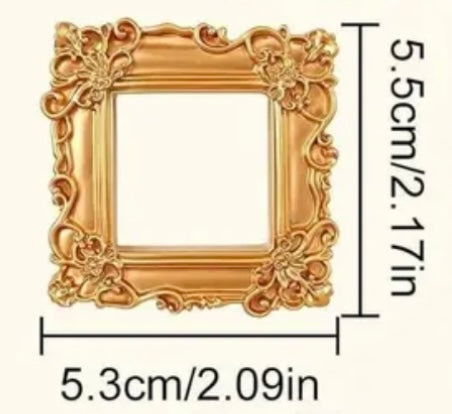 Vintage Mini Golden Frames, Small Antique Resin Golden Picture Frames