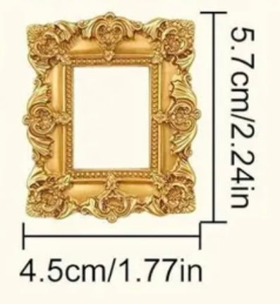 Vintage Mini Golden Frames, Small Antique Resin Golden Picture Frames