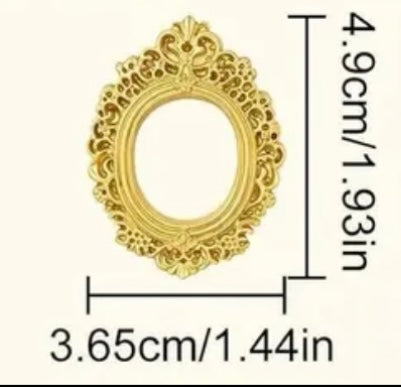 Vintage Mini Golden Frames, Small Antique Resin Golden Picture Frames