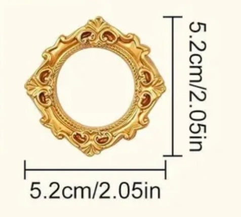 Vintage Mini Golden Frames, Small Antique Resin Golden Picture Frames
