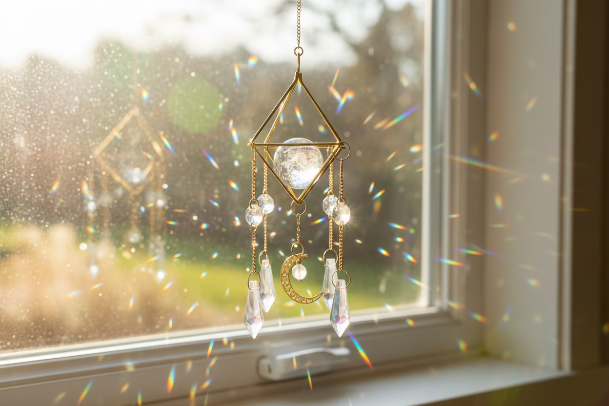 Clear Quartz Suncatcher