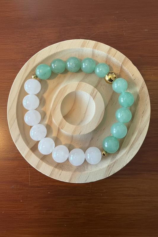 10MM AVENTURINE+ROSE QUARTZ