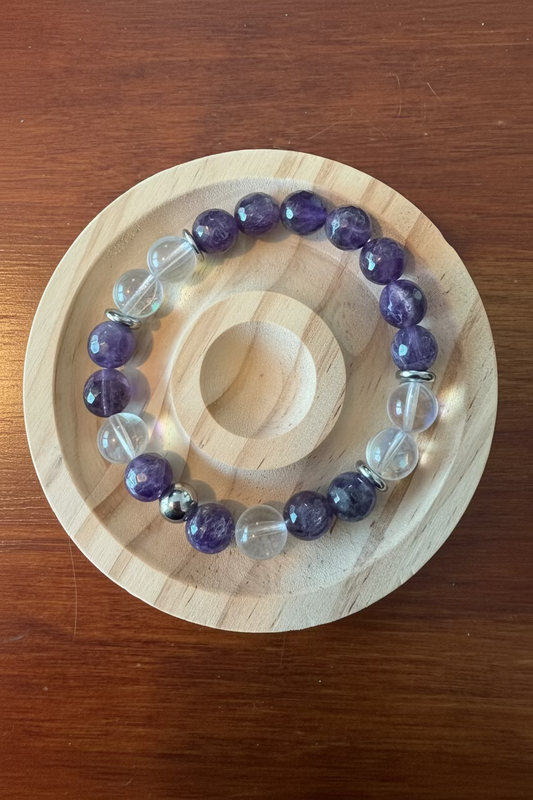 10MM AMETHYST+MERMAID GLASS