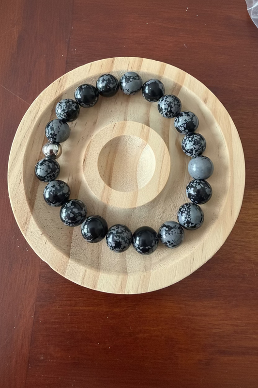 10MM Snowflake Obsidian