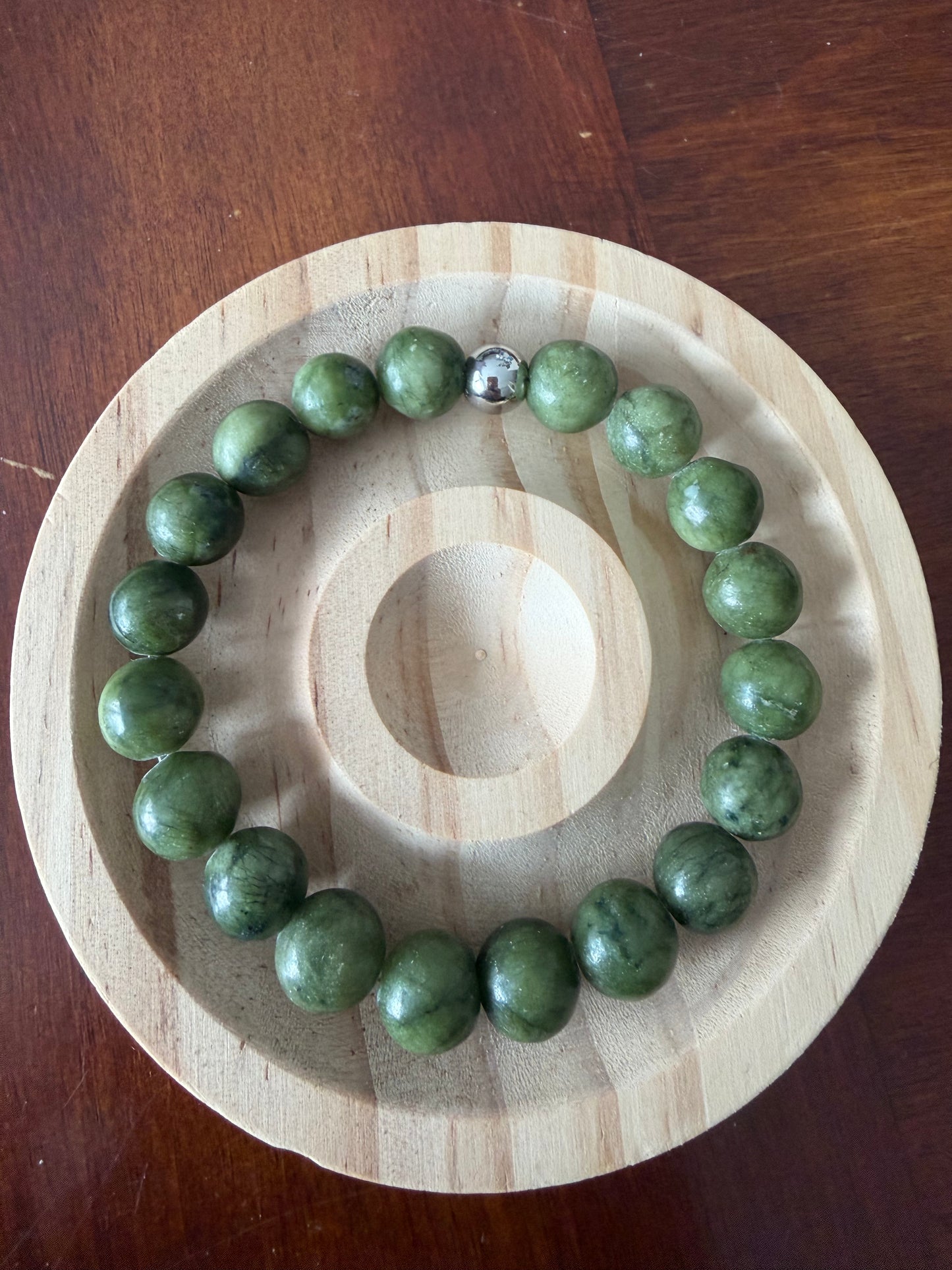 10MM Jade Gemstones Stretch Bracelet
