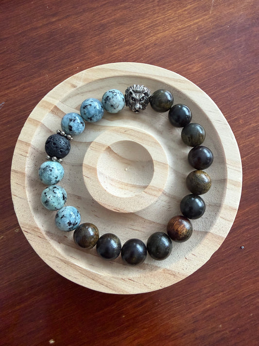 10MM Sesame Jasper and Sandalwood