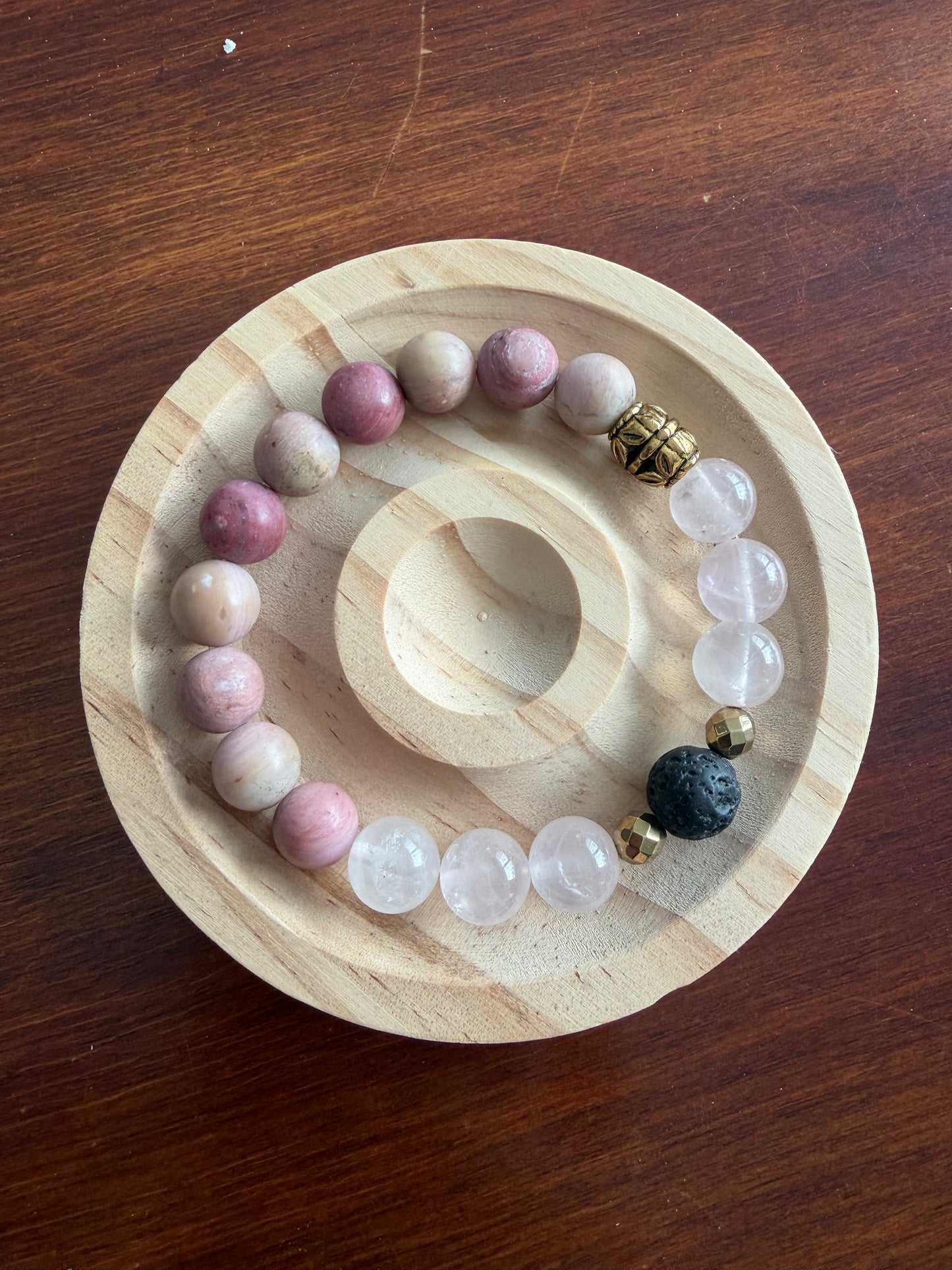 10MM Rhodonite and Rose Quartz