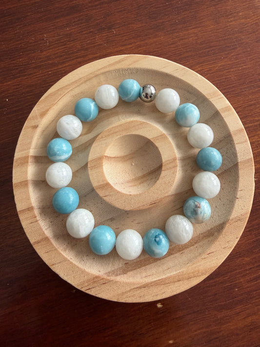10MM Moonstone and Larimar