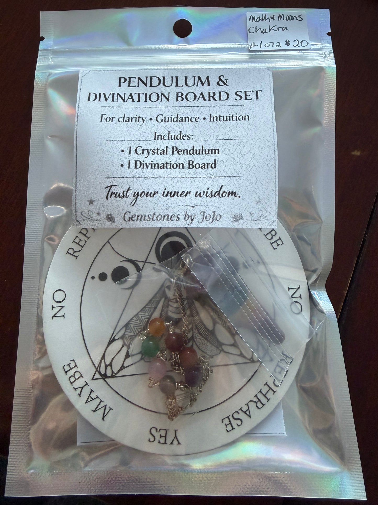 Dowsing Pendulums and 2 sided boards set
