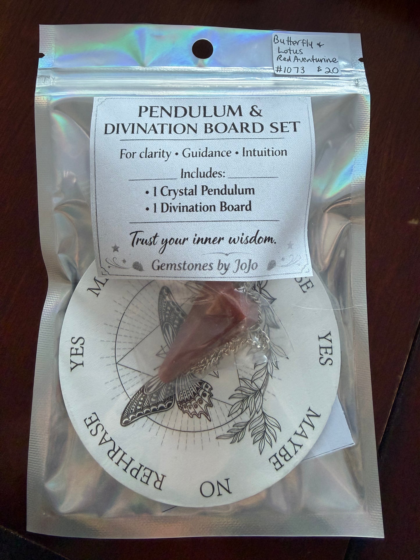 Dowsing Pendulums and 2 sided boards set