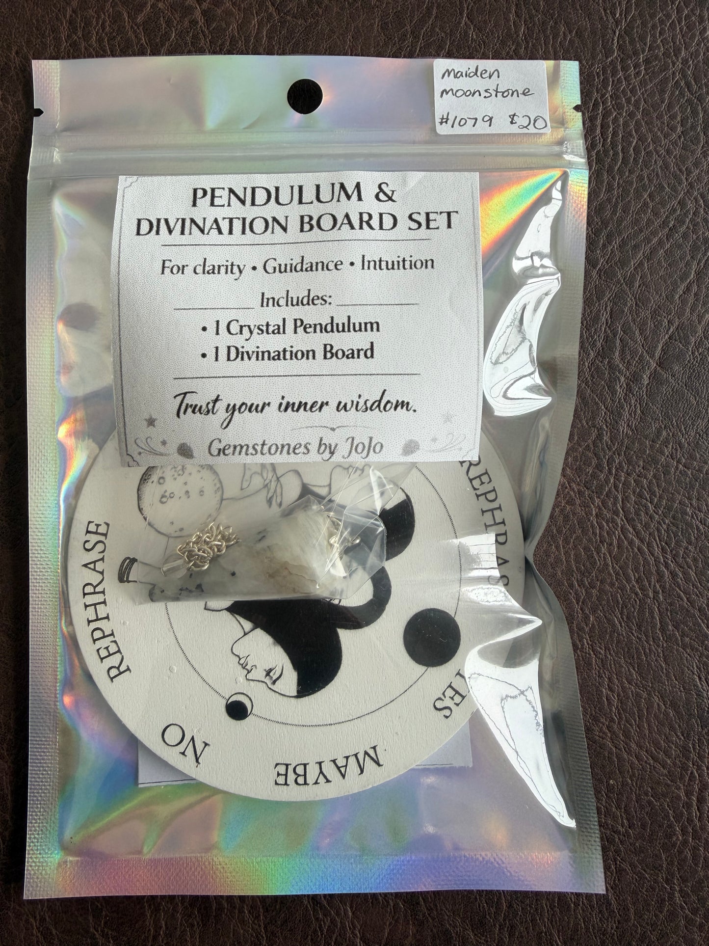 Dowsing Pendulums and 2 sided boards set