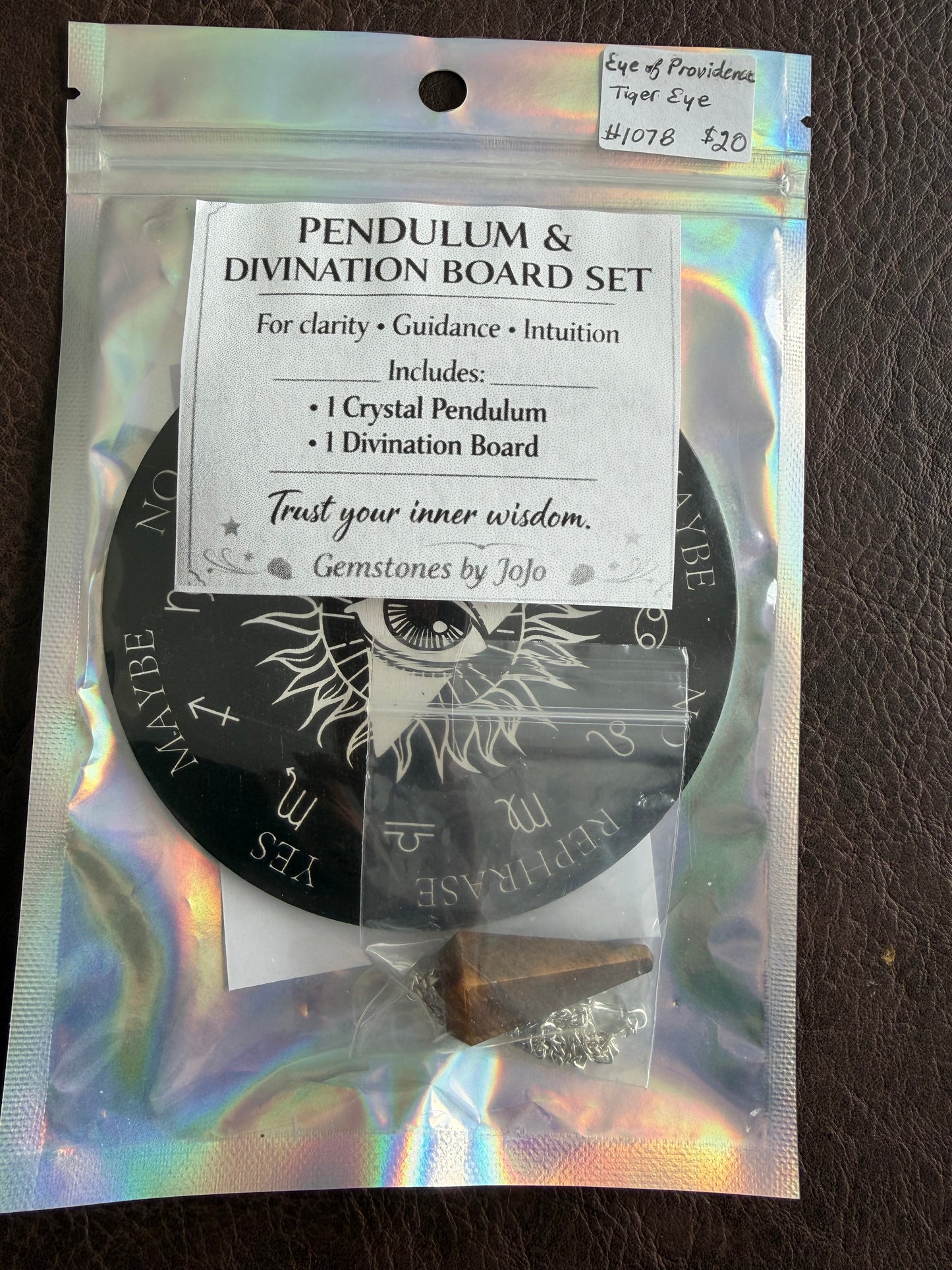 Dowsing Pendulums and 2 sided boards set