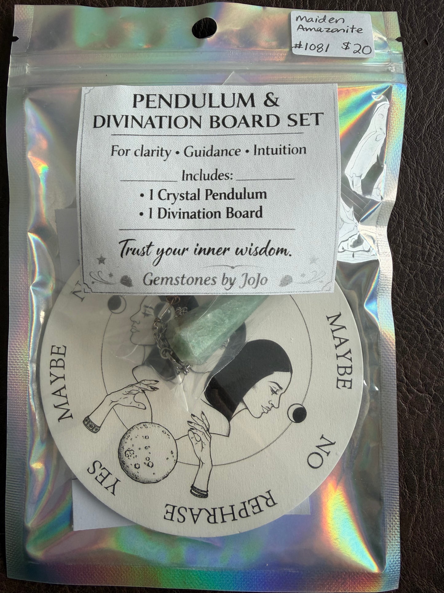 Dowsing Pendulums and 2 sided boards set