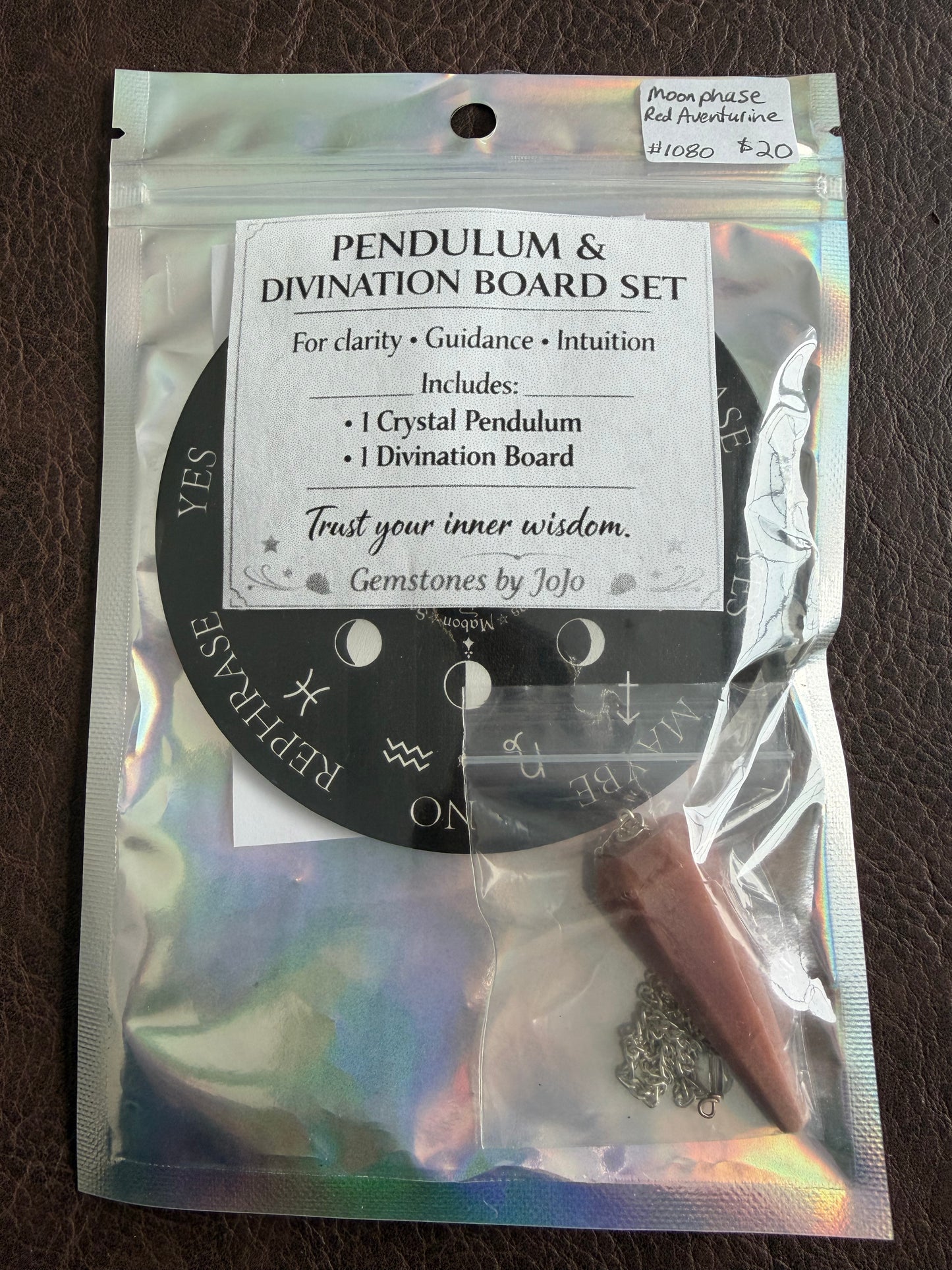 Dowsing Pendulums and 2 sided boards set