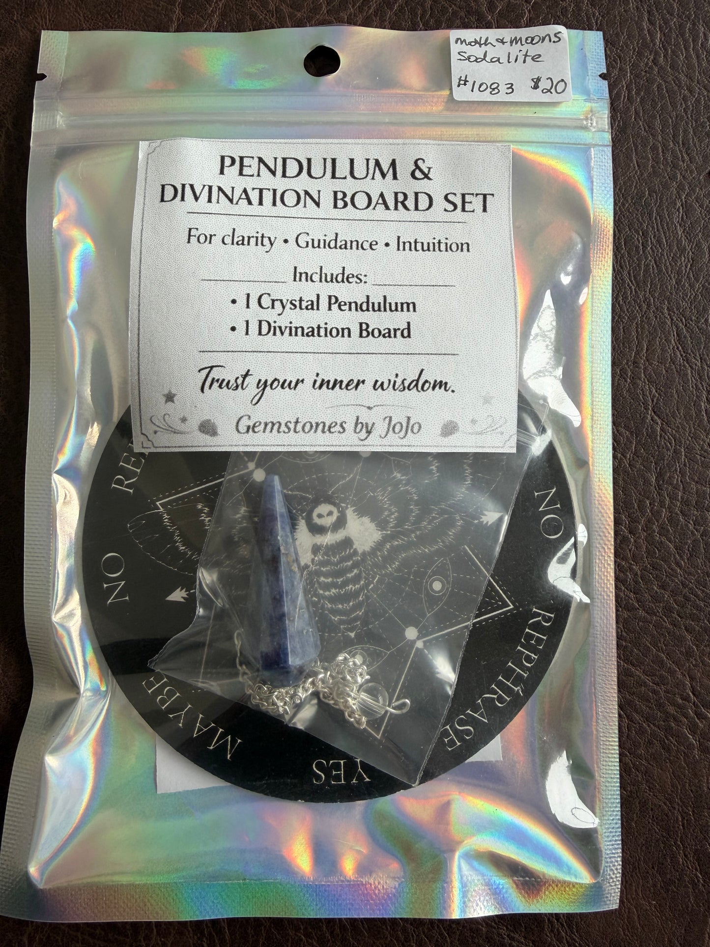 Dowsing Pendulums and 2 sided boards set
