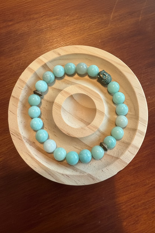 8MM Amazonite Gemstone Stretchy Bracelet