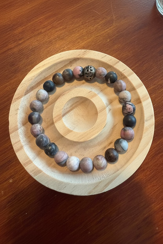 8MM Matt Rhodonite