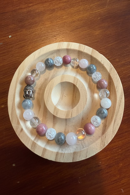 Love + Compassion 8mm Gemstones Stretch Bracelet