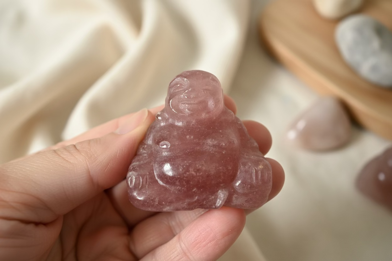 Crystal Buddha carving