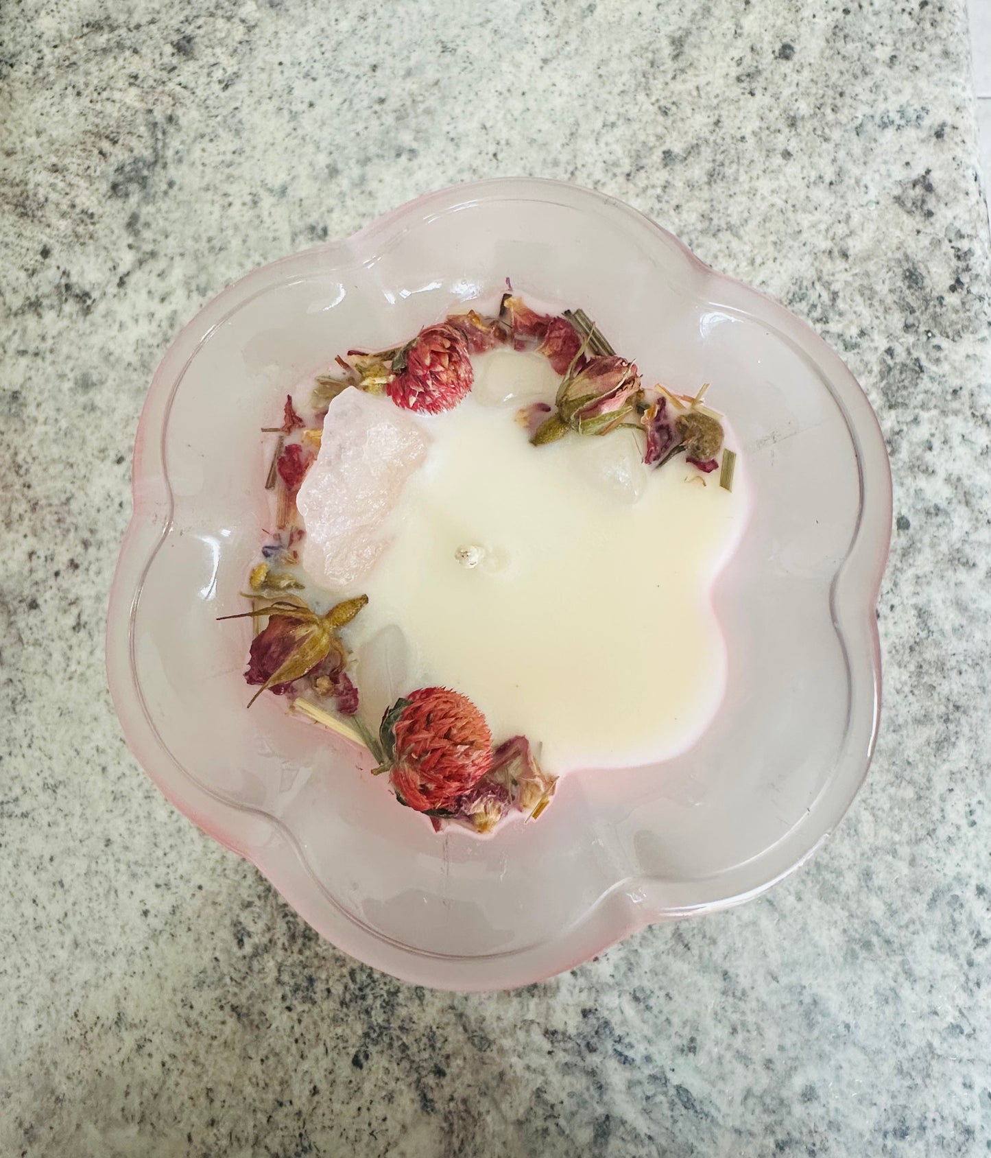 Vintage Italian Glass Pedestal Dessert Bowl Gemstone Candle