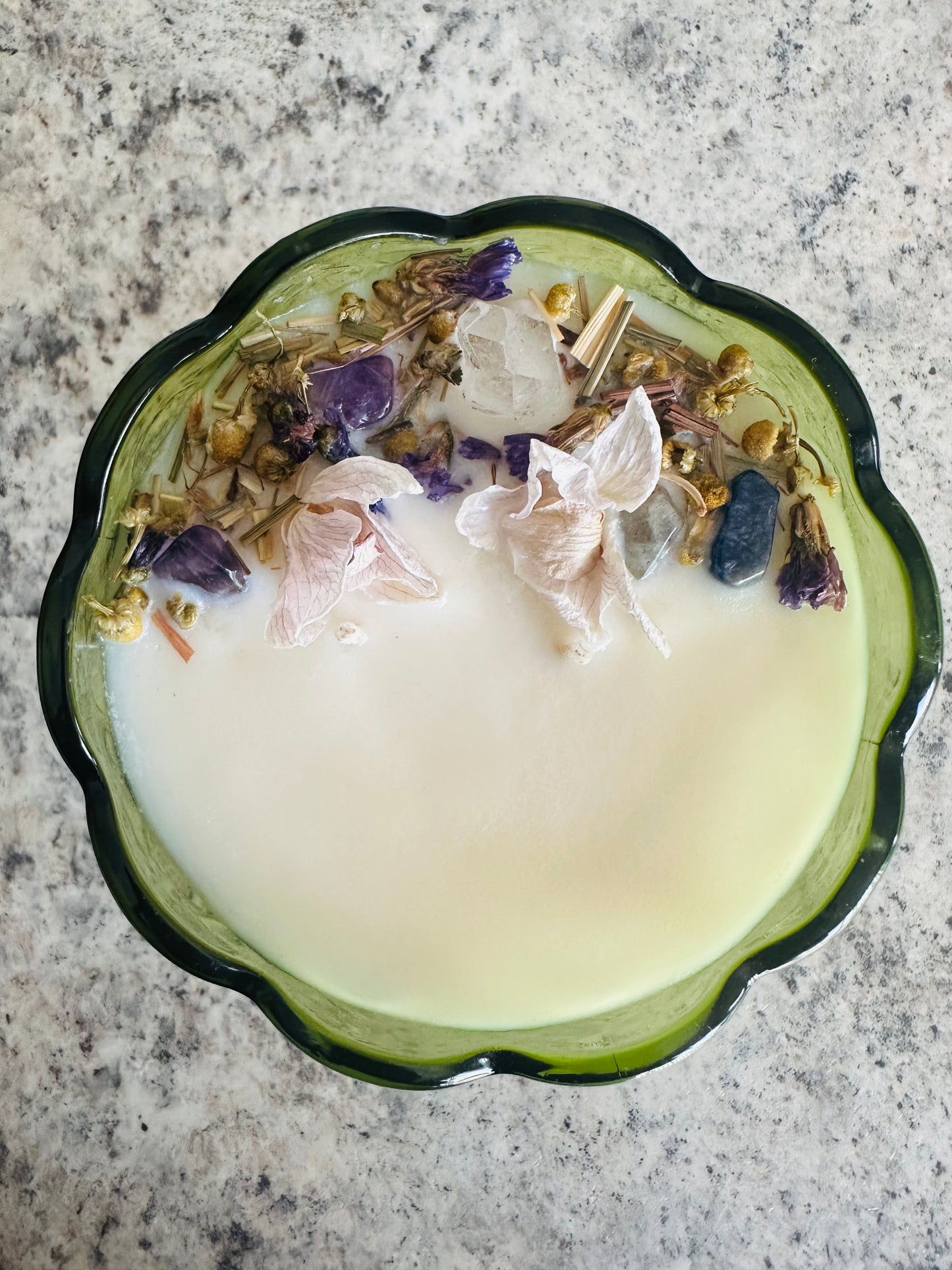 Vintage Anchor Hocking Candy Bowl Gemstone Candle