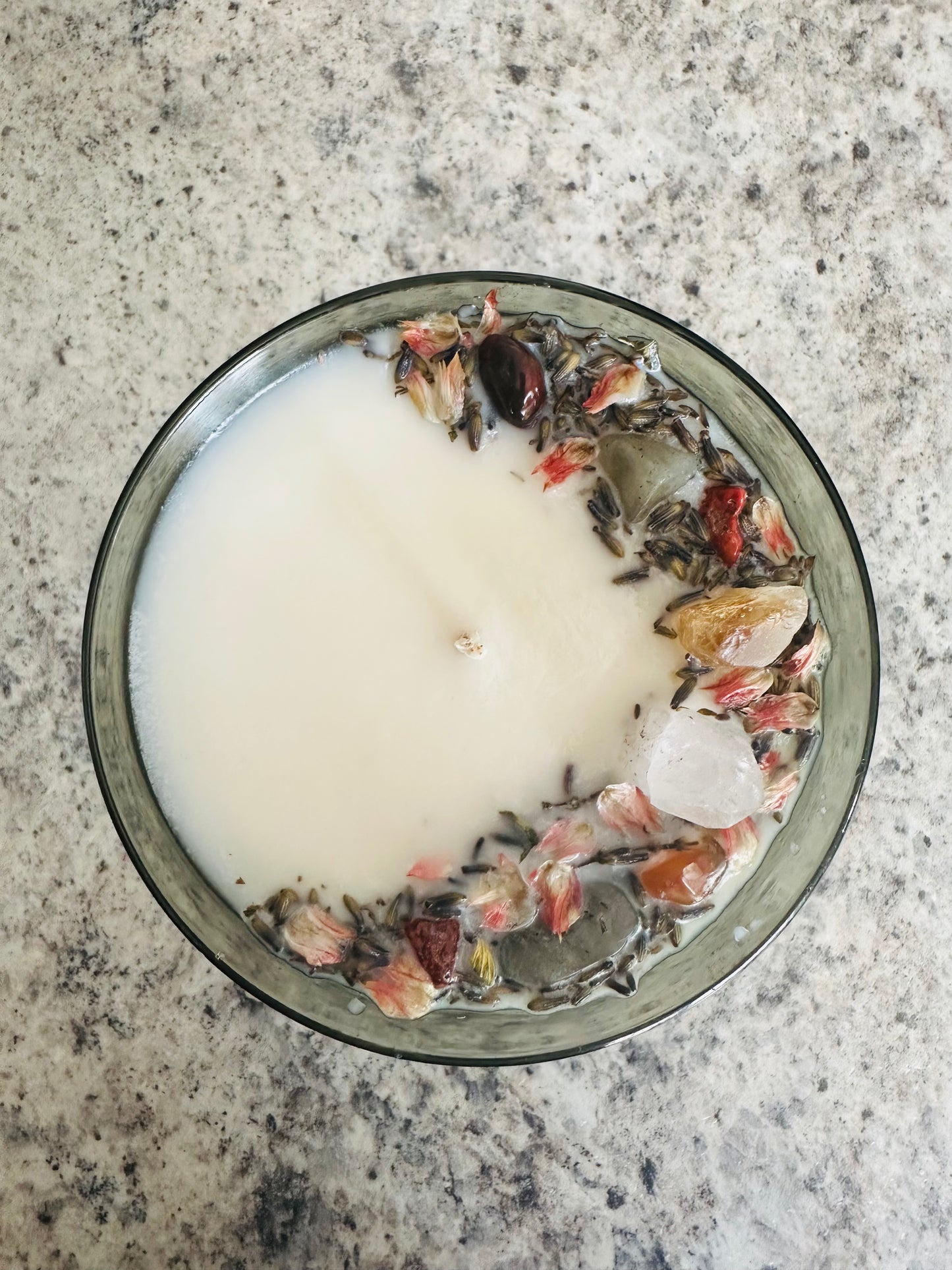 Vintage Anchor Hocking Glass Gemstone Candle