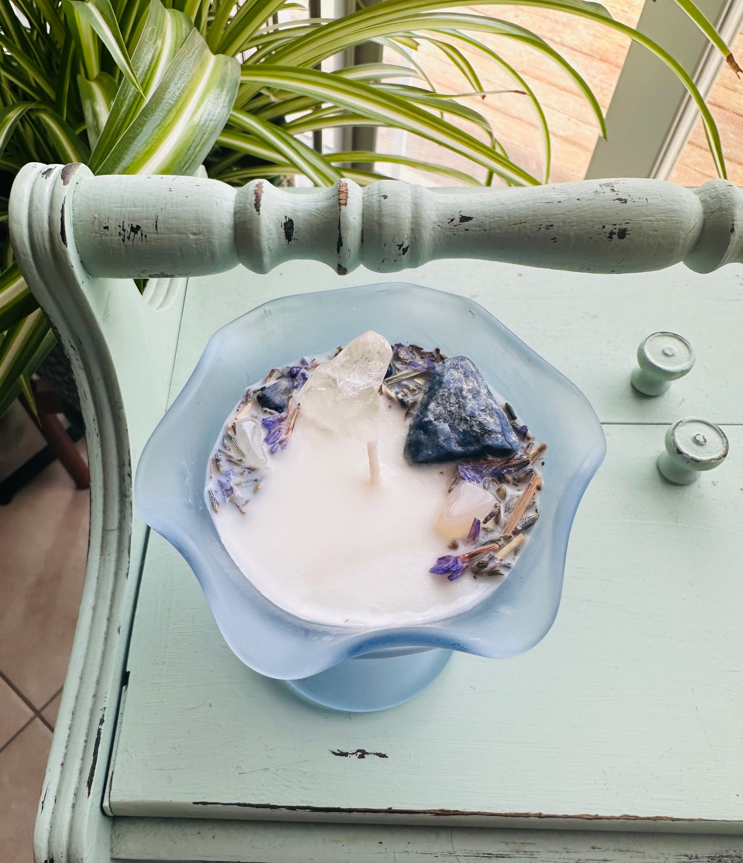 Vintage frosted sherbet dish