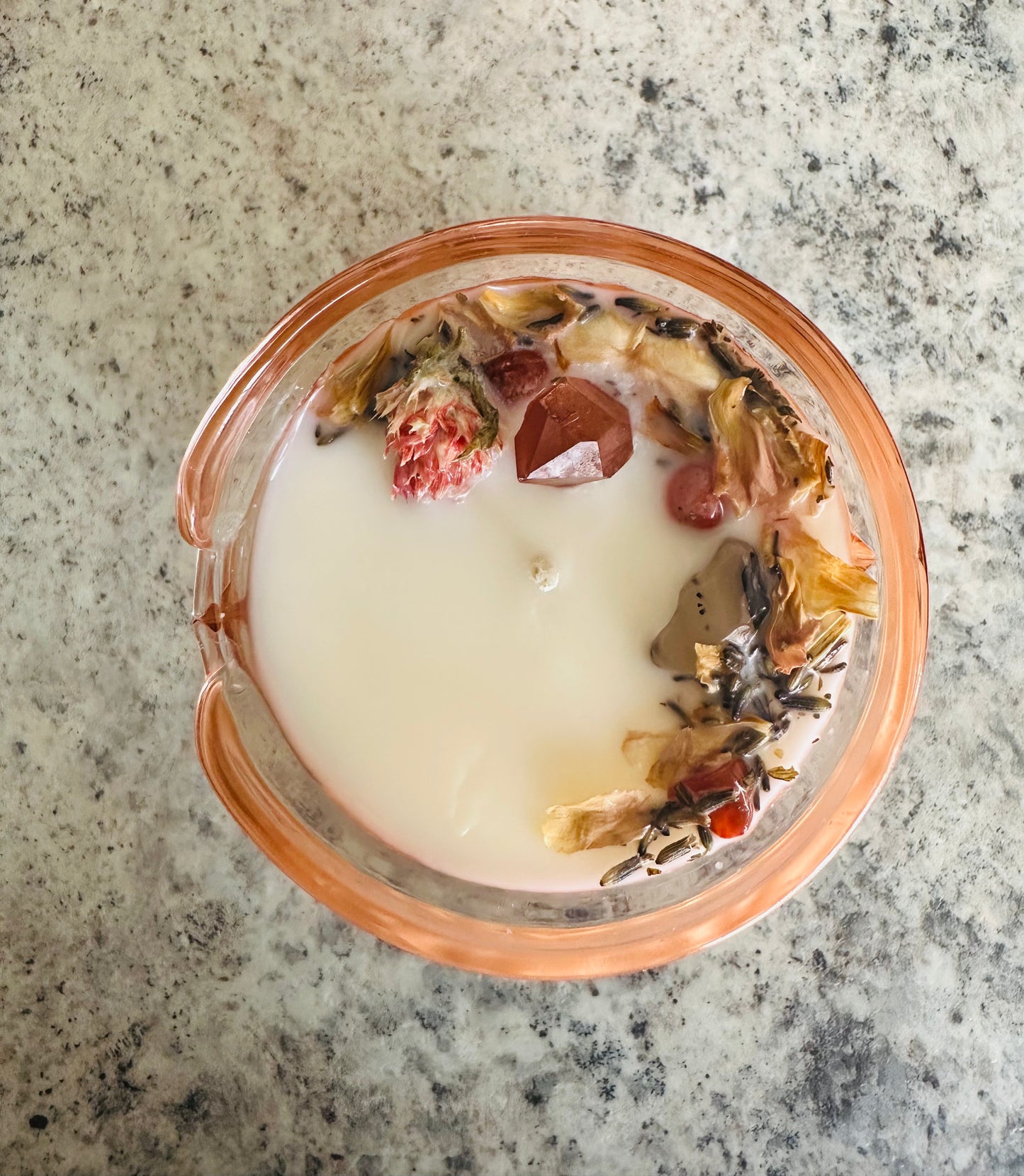 Vintage Peach Sugar / Vanity / Jelly Jam Jar