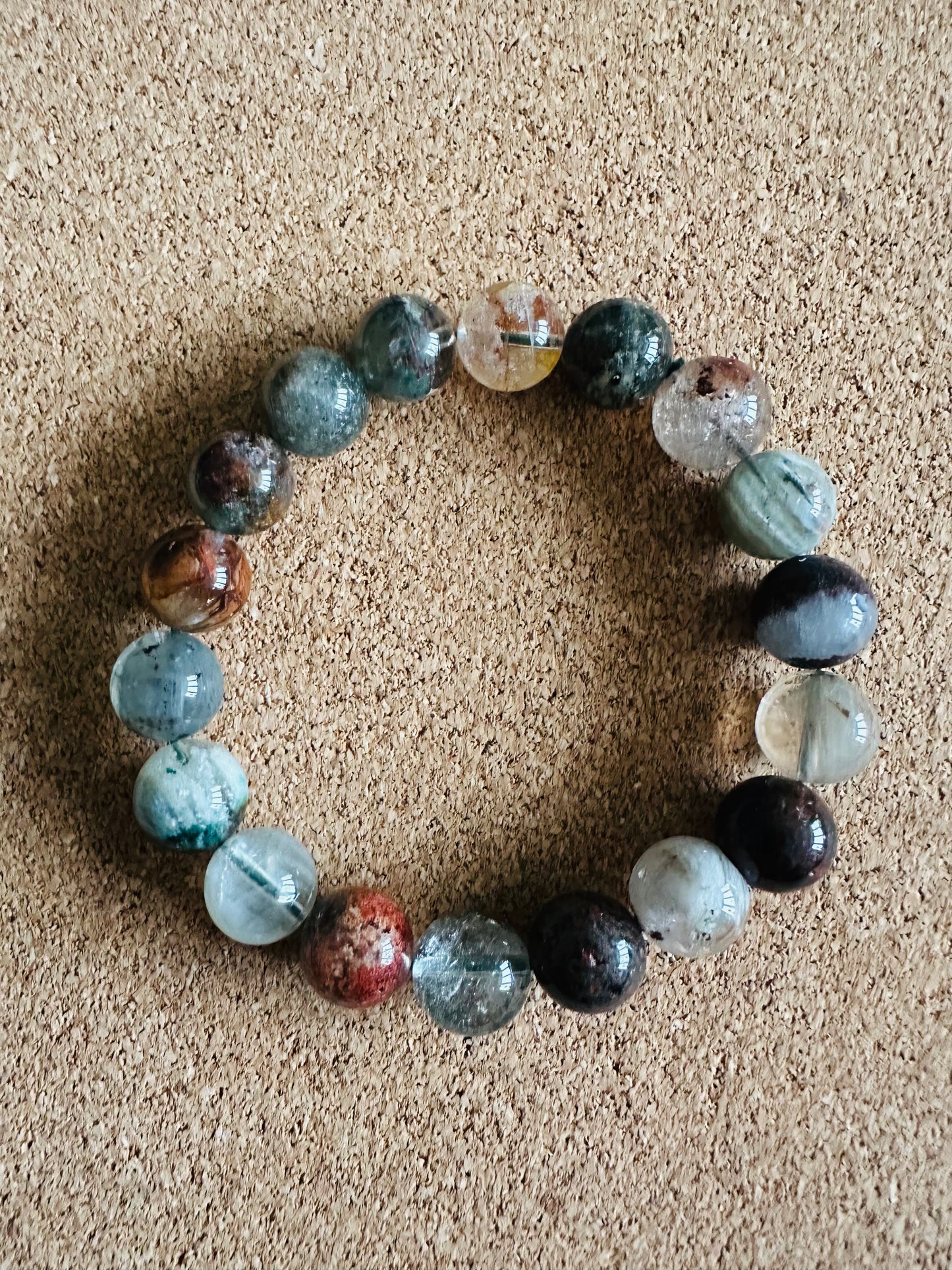 4 season Phantom Quartz Stretch Bracelet 14mm