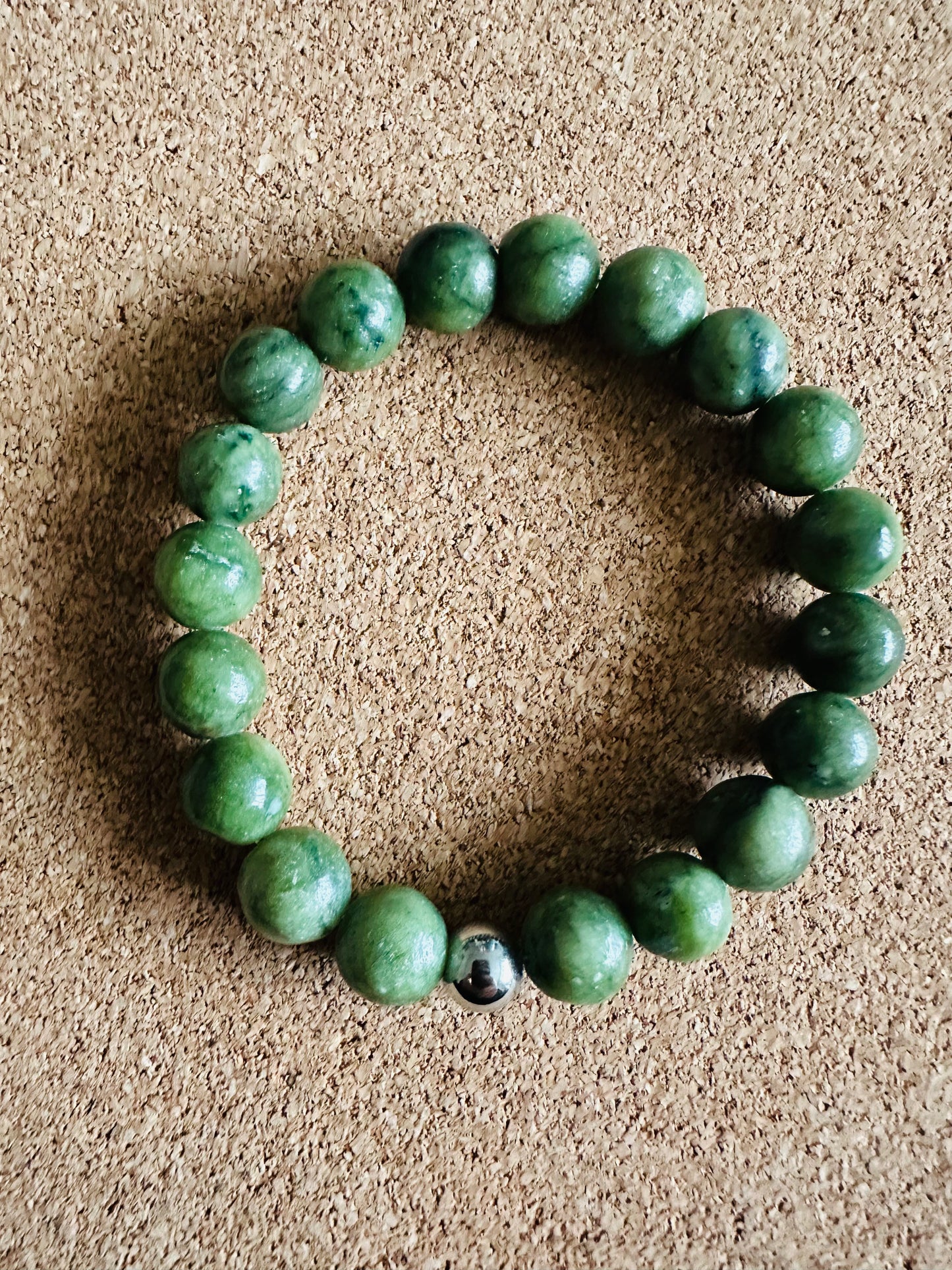 Jade 10mm Gemstones Stretch Bracelet