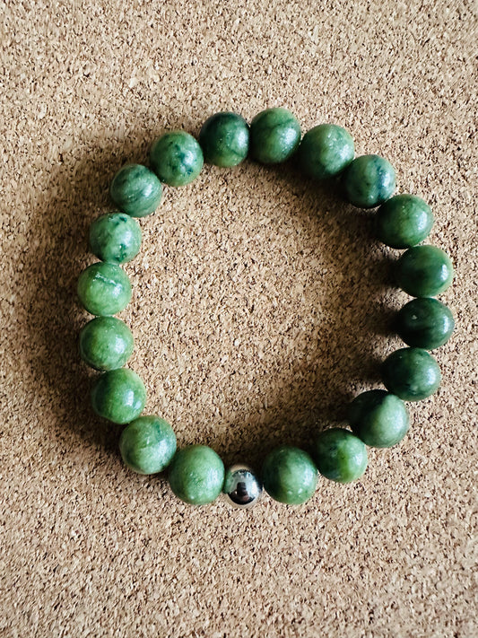 Jade 10mm Gemstones Stretch Bracelet