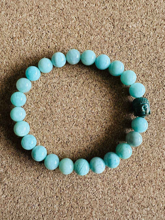 Amazonite 8mm Gemstone Stretchy Bracelet