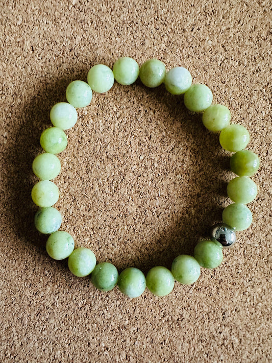 Canadian Jade 8mm Gemstones Stretch Bracelet